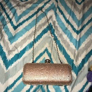 Diamond/rhinestone and satin clutch